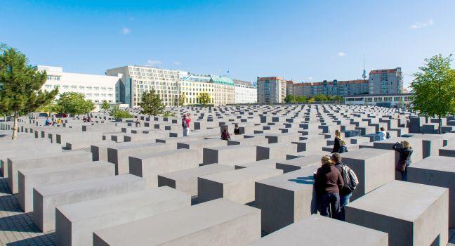 The Jewish Memorial in Berlin, Germany.; 