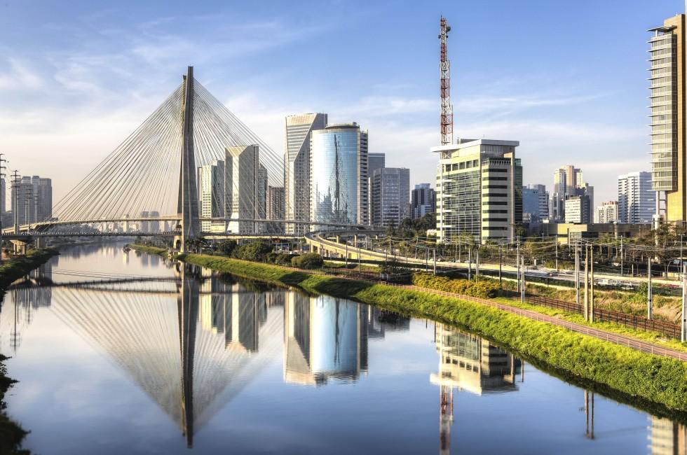 Sao Paulo view from Morumbi Bridge - Brazil;