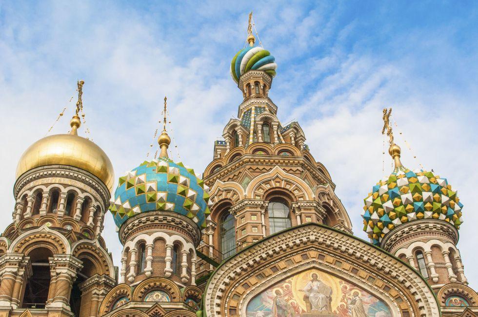 The Church of the Savior on Spilled Blood, one of the main sights of St. Petersburg, Russia. This Church was built on the site where Tsar Alexander II was assassinated and was dedicated in his memory.; Shutterstock ID 121665577; Project/Title: Moscow ebook