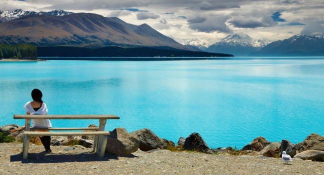 Lake Pukaki and Mount Cook, Southern Alps, 