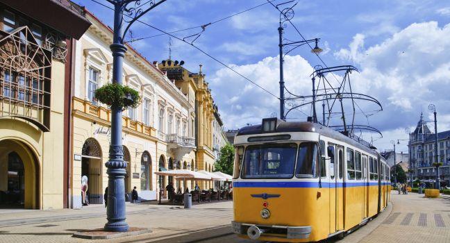 old tram on the streets of the Hungarian city; Shutterstock ID 60789454; Project/Title: Hungary; Downloader: Fodor's Travel
