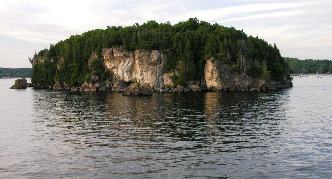 Island on Lake Champlain