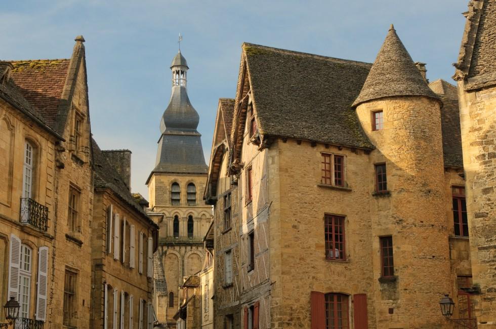 Streets of Sarlat, French medieval town;  