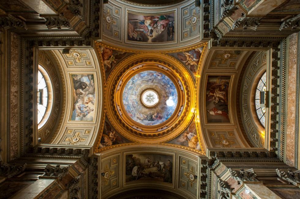 Ceiling, Santi Giovanni e Paolo, Esquilino and Celio, Rome, Italy