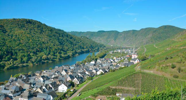The famous Wine Village of Ediger-Eller at Mosel River in Mosel Valley,Rhineland-Palatinate,Germany.