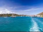 Leaving Red Hook harbor on the island of St Thomas in the Caribbean; 