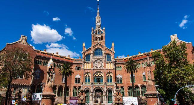 Hospital of the Holy Cross and Saint Paul, (Hospital de la Santa Creu i de Sant Pau), Barcelona, Catalonia, Spain, UNESCO World Heritage Site.