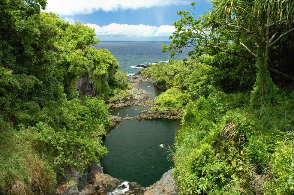 Oheo Gulch and the Sacred Pools, captured on the island of Maui in the Hawaiian Islands.