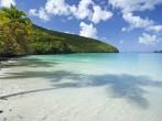Maho Bay beach on the north shore of St. John in US Virgin Islands