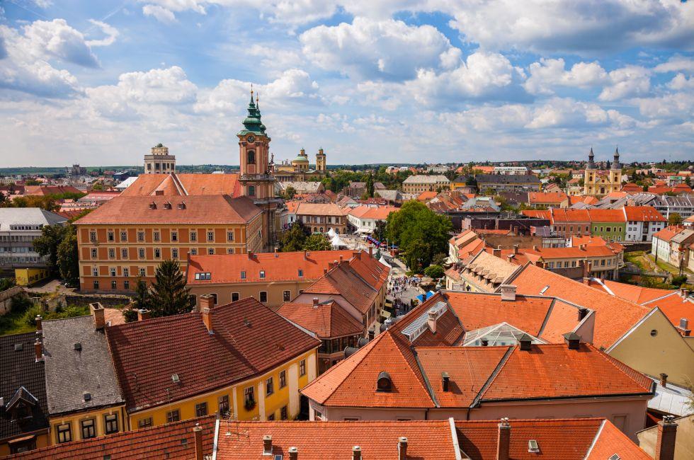 Panorama of the city of Eger taken from the ramparts of the Eger fort, Hungary. Photo taken on: August 18th, 2012 